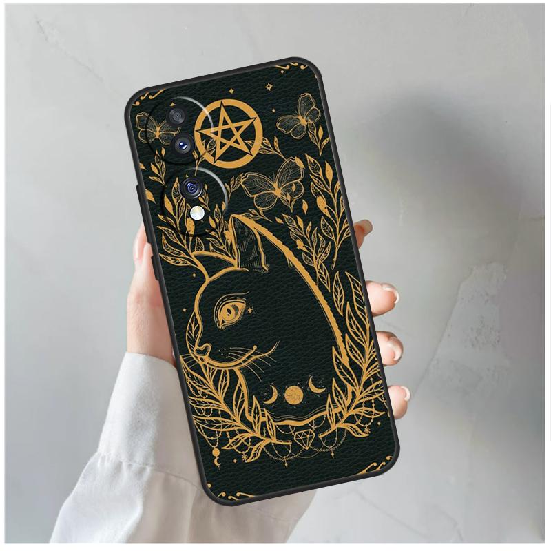 Чехол для телефона 'Кошка-ведьма' для Honor X8b X9b X8 X9 X6a X7a X8a X9a Honor Magic 6 Pro 5 Lite 50 70 90