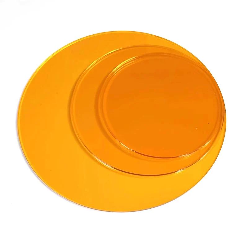 Цветная полупрозрачная акриловая пластина ПММА Оргстекло Круглая форма Тонированная пластина Толщина 3 мм Для DIY/Выставочных проектов/Свадебного и домашнего декора