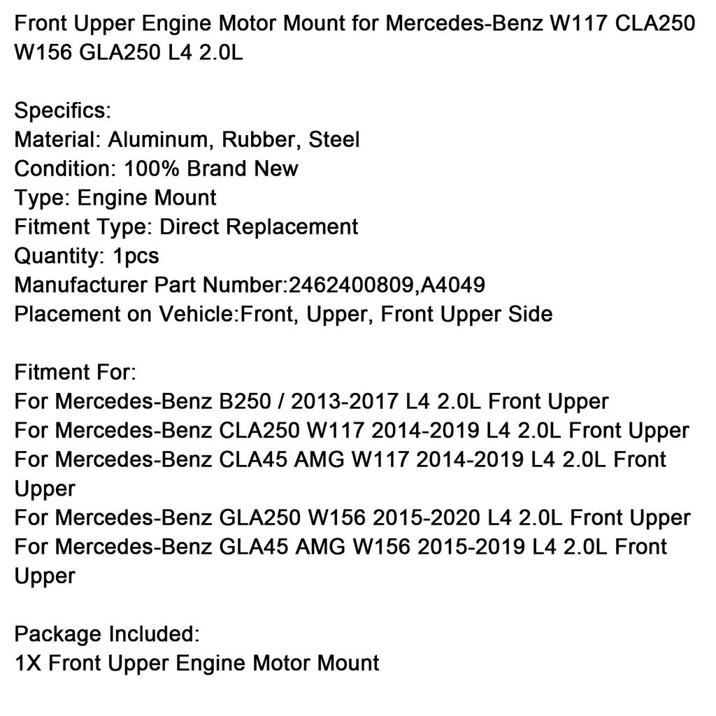 Подушка двигателя 2462400809 для Mercedes-Benz W117 CLA250 W156 GLA250 L4 2.0L