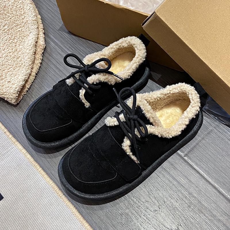 CRLAYDK 2024 зимние женские мокасины без застежек, теплые мокасины с меховой подкладкой, повседневные модные удобные туфли на плоской подошве для дома и отдыха
