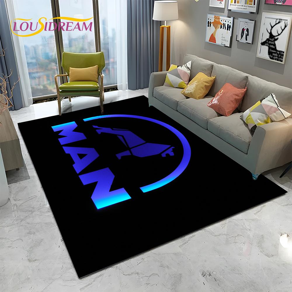 Man Truck Logo Series 3D Печать HD Ковер Ковер для Дома Гостиная Спальня Диван Коврик Декор, детский коврик Нескользящий напольный коврик