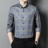 Spring and Autumn New Men's Shirts for Young and Middle-aged Fashion Casual Thin Straight Shirts for Men