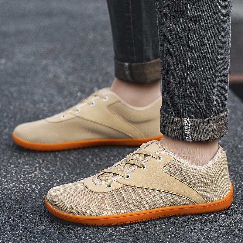 Новая модная обувь для босиком с широким носком, повседневная обувь с летящей тканой поверхностью, уличная обувь для хайкинга, нескользящая обувь, мужская и женская обувь для хайкинга с широкой колодкой