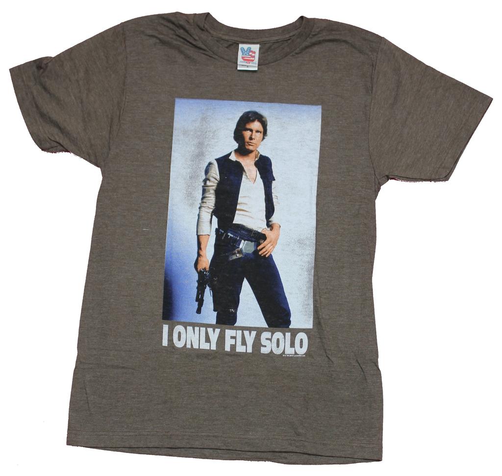 Star Wars Adult New T-Shirt - Han Solo I Always Fly Solo