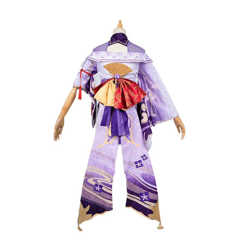 Raiden Shogun Косплей Игра Raiden Shogun Beelzebul Косплей Костюм Аниме Униформа Парик Платье на Хэллоуин для женщин