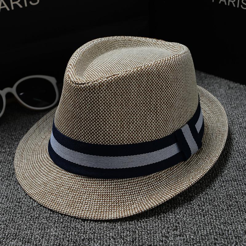 [] Вышитый логотип Панама Цилиндр Мужская и женская парная джазовая шляпа Британская шляпа от солнца