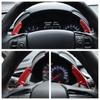 2Pcs For Honda Accord 13-18 Aluminum Red DSG Paddle Shifters Extensions Trim Decor