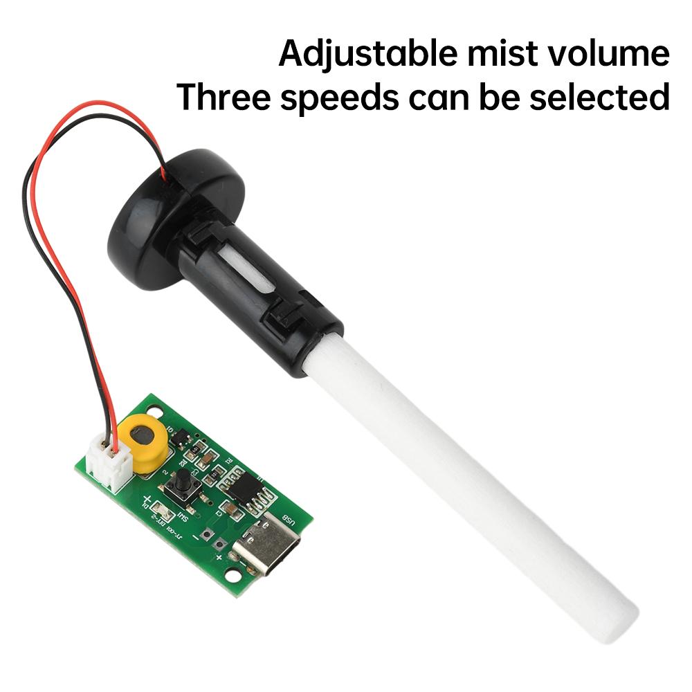 DC5V Type C Three Gear Adjustable Fog Volume Single Spray Humidifier Module Ultrasonic Atomization Control Board 108KHZ±2KHZ