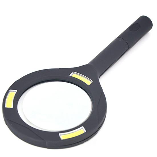 Увеличительное стекло с 3 лампами Многофункциональная портативная 3-кратная лупа Ручная лупа с подсветкой для пожилых людей Чтение осмотра монет Ювелирные изделия
