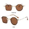 UV400 Ocean Lens Shades Clear Y2K Eyewear Trendy Square Round Sunglasses  for Women