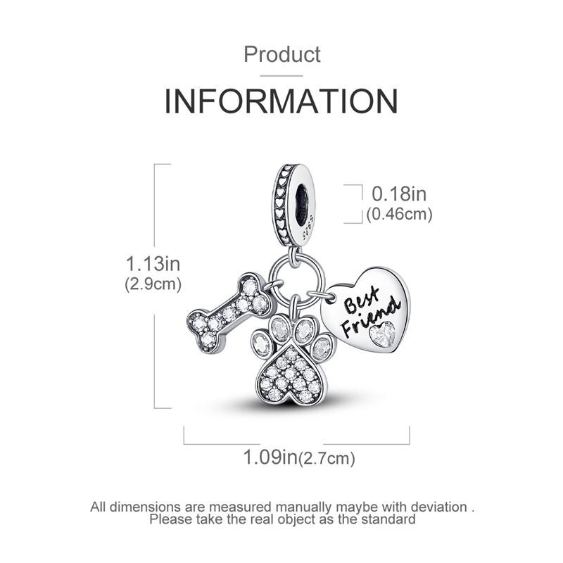 Оригинальные шармы Милые домашние питомцы Рыбки Кошачьи лапки Бусины Подходит для браслета Ожерелье Женский шарм Медная подвеска Бусина Роскошные DIY украшения