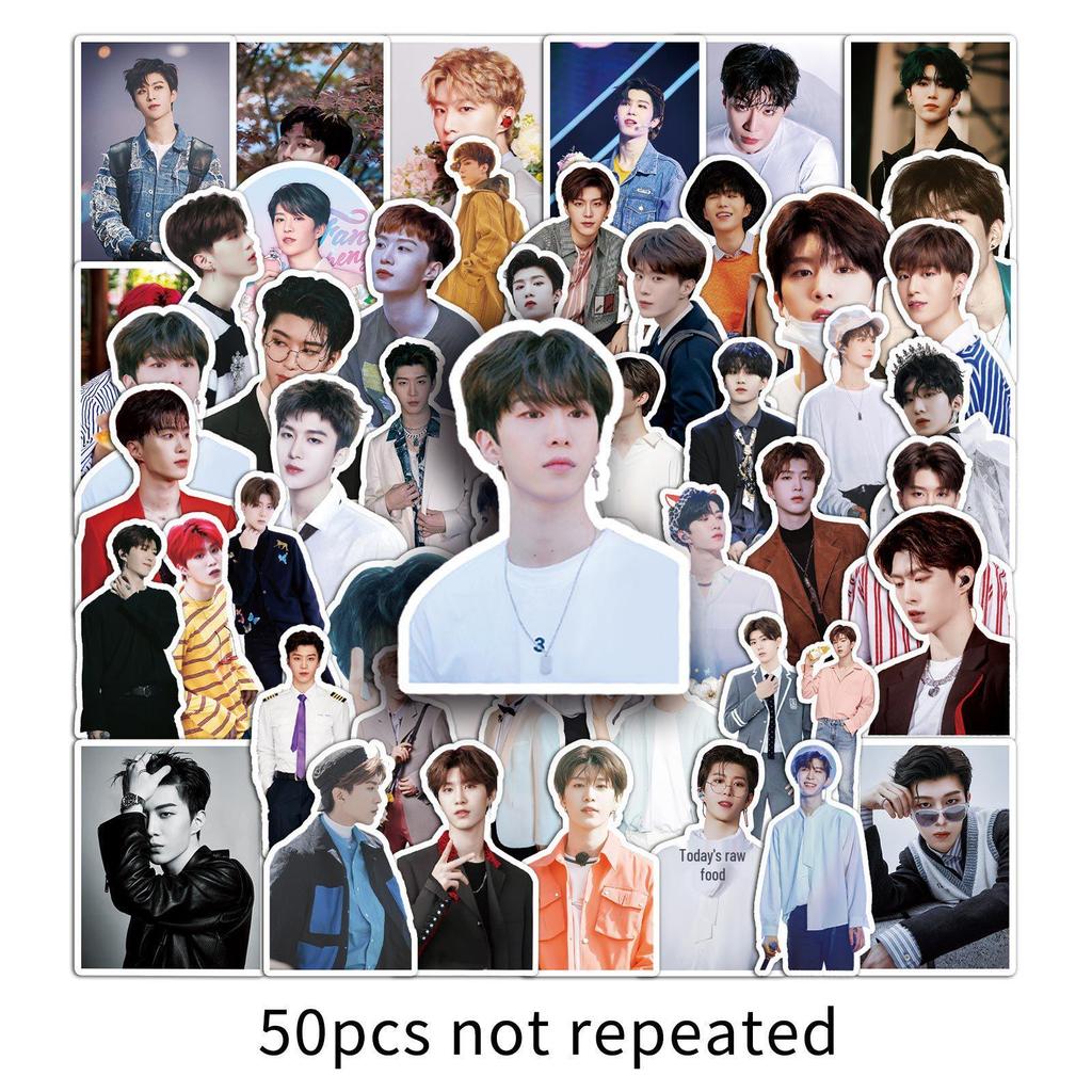 Fan Chengcheng NINEPERCENT Stickers: 50-Sheet Celebrity Merchandise for Notebooks & Suitcases