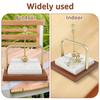 Napkin Holder Wood Table Napkin Holder with Weighted Metal Arm Modern Cocktail Napkin Holder for Home Kitchen Office Restaurant