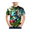 Dragon Series 3D Digital Printed Children's Casual Pullover Round Neck Short Sleeved T-shirt