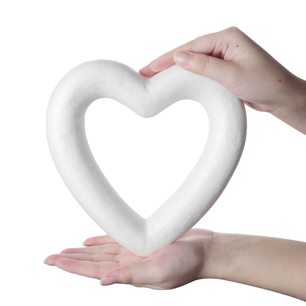 Modelling Polystyrene Hollow Valentine's Day Party Decoration Heart Foam Mould White Craft Balls