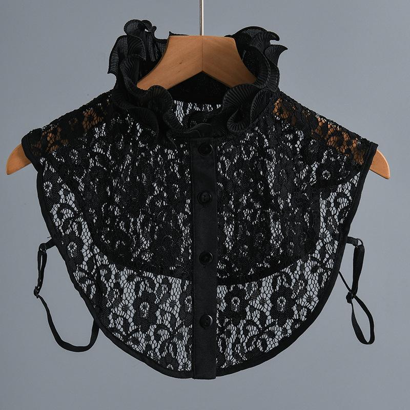 Blouse Tops Layered Ruffle Lace False Collar Sweater Shirt Decorative Fake Collar Detachable Stand Collar Clothes Accessories