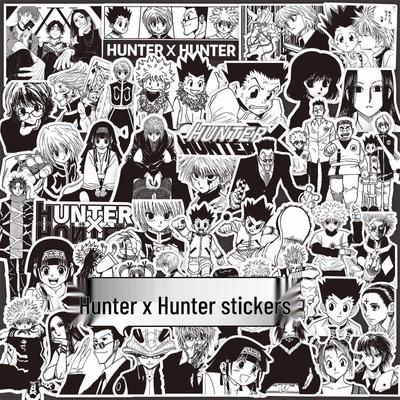 Наклейки манги Hunter x Hunter: Киллуа, Гон, Хисока - Ч/Б Сделай сам Декор для телефона