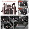 Anti-Slip Gate Slot Mat for Hyundai Sonata 2025 N-line Door Groove Pad Cup Holder Interior Accessories 15PCS/set