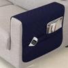 1PC Water Repellent Sofa Armrest Cover Double Pocket Sofa Side Cover Solid Color Plaid Chair Armrest Storage Bag for Living Room