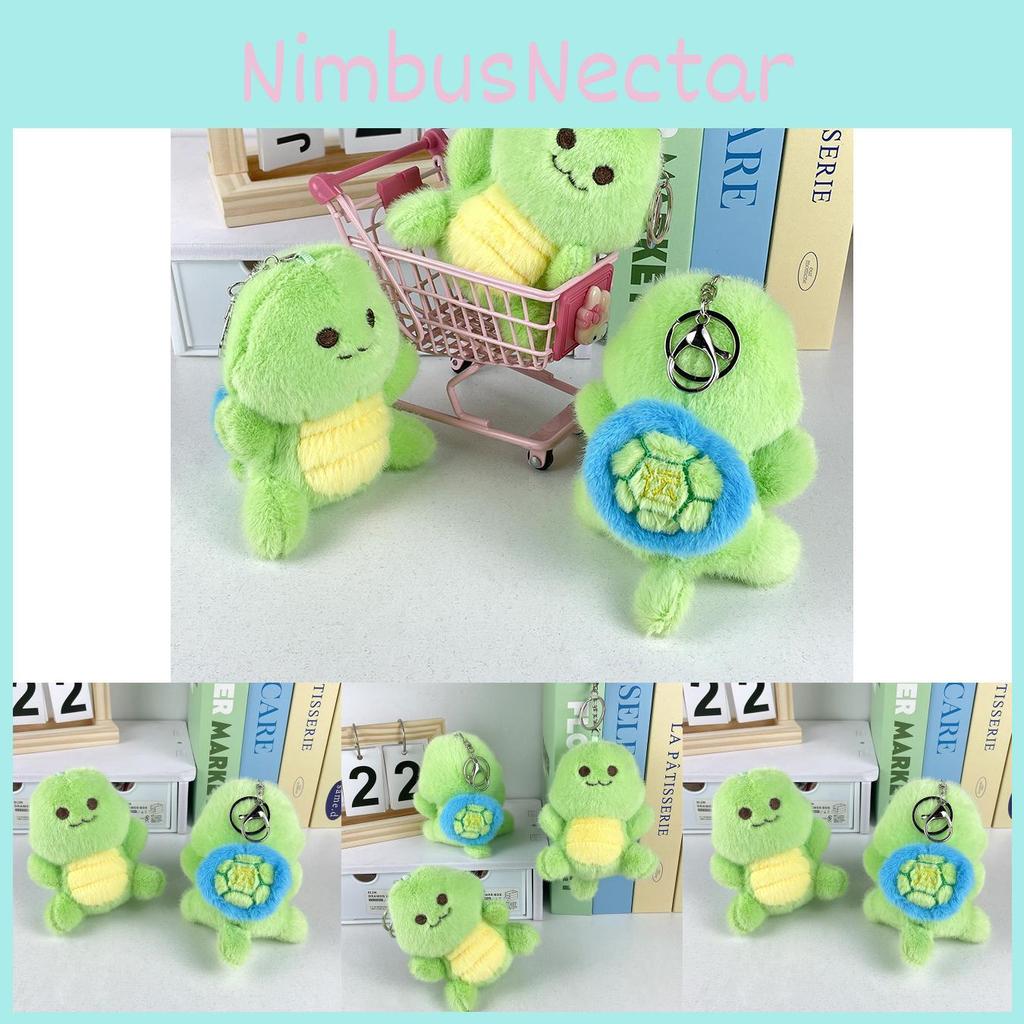 Charming Rotating Turtle Plush Pendant Fluffy Keychain Stress Relief Toy For Kids