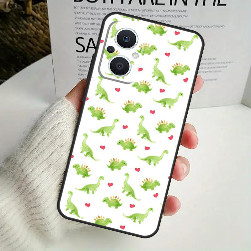 Чехол для телефона с рисунком динозавра для OPPO Reno 14F 12F 12 11 13 F 10 Pro 8T 7 8 Lite OPPO Find X9 X8 X6 X5 Pro