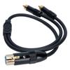 XLR Female Y Splitter Stereo Cable 1.6ft XLR Female to 2 Phono Plug Adapter Cable for Amplifier Recorder Speaker TV