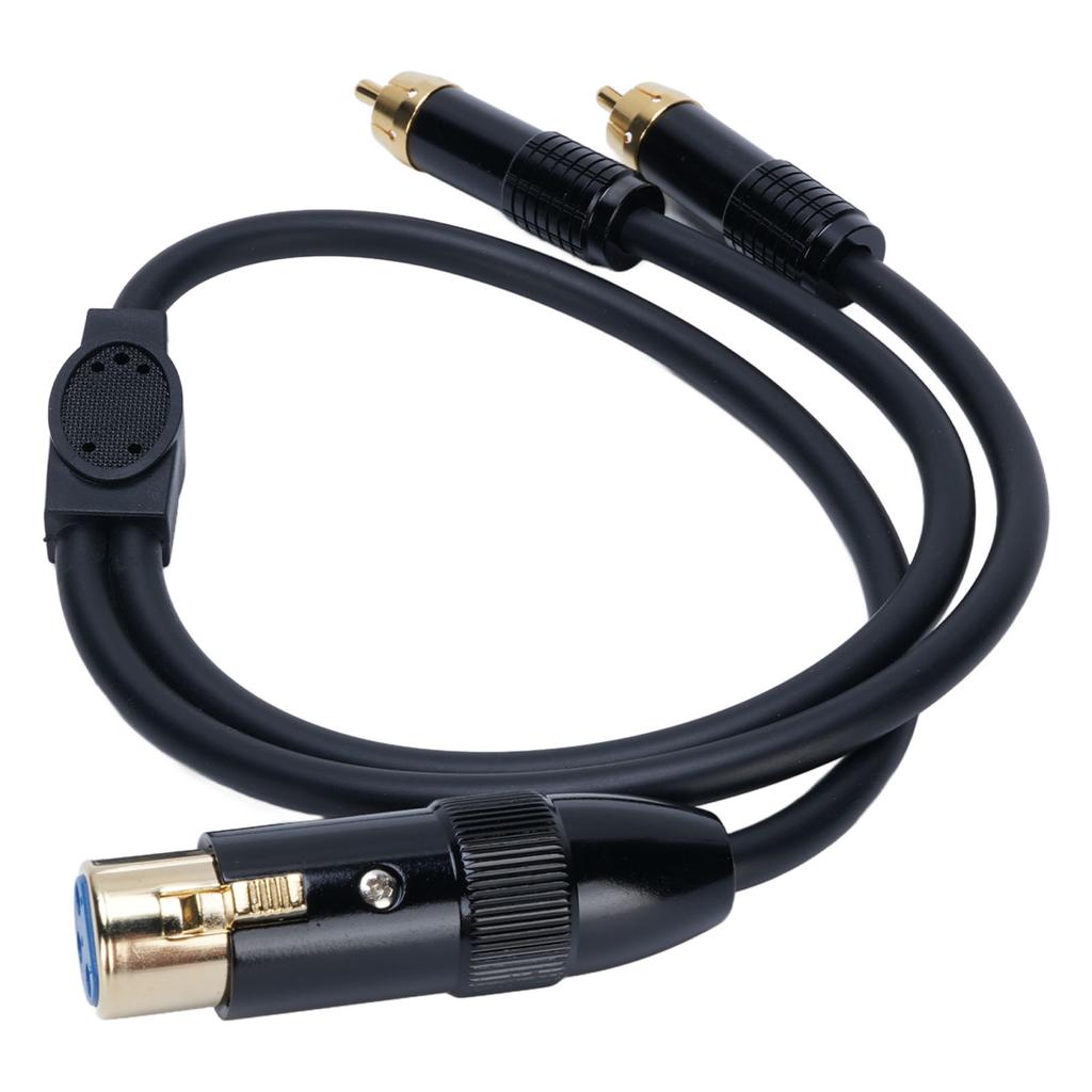 XLR Female Y Splitter Stereo Cable 1.6ft XLR Female to 2 Phono Plug Adapter Cable for Amplifier Recorder Speaker TV