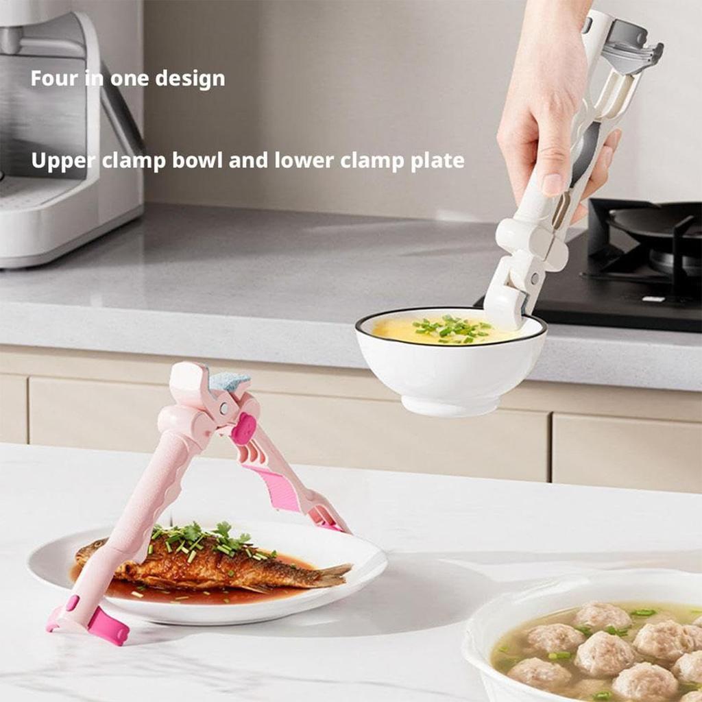 Hot Plate Gripper Non Slip Kitchen Tool Anti Scald Holder for Cooking Baking Pot Steamer Microwave Oven Dish Home Restaurant