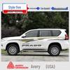 Toyota Prado 10-22 Модели Автомобильная Полоса на Кузов Наклейка на Поясную Линию.