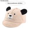 Multiple Colors Baby Baseball Cap Cute Bear Baby Sun Cap Boys Girls Caps Peaked Hats  Spring Summer