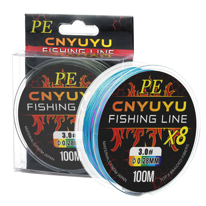 KEKAXI Прочная 4 8-жильная Леска для рыбалки, плетеная, цветная, PE 100lb 80lb, нейлон/волокно