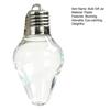 Christmas Bulb Gift Jar Clear Plastic Fillable Light Bulbs Shape Ornaments