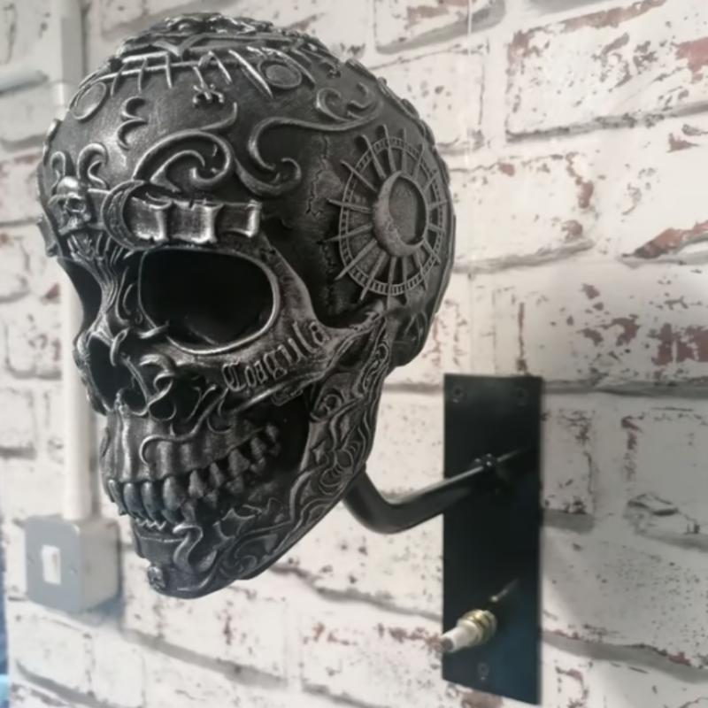 Креативный Крутой Держатель Череп для Мотошлема и Куртки Настенный Держатель для Мотошлема в Виде Черепа Вешалка для Шлема Череп для Взрослых