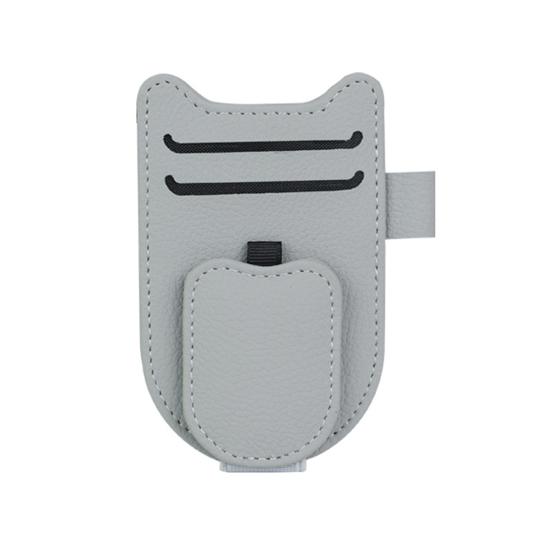 Универсальный зажим для козырька, многофункциональный автомобильный органайзер для солнцезащитных очков, магнитный держатель из искусственной кожи для большинства транспортных средств