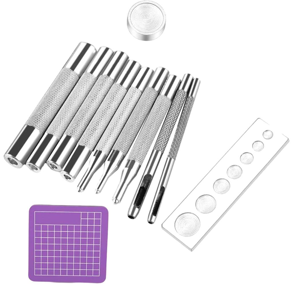 12 шт. Инструменты для пробивки кожи, заклепки, кнопка, установка кожи