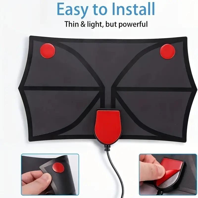 4K1080P HD Шестиугольная ТВ-антенна - Мощный усилитель сигнала для Смарт/Старых телевизоров с большим радиусом действия и широкой совместимостью