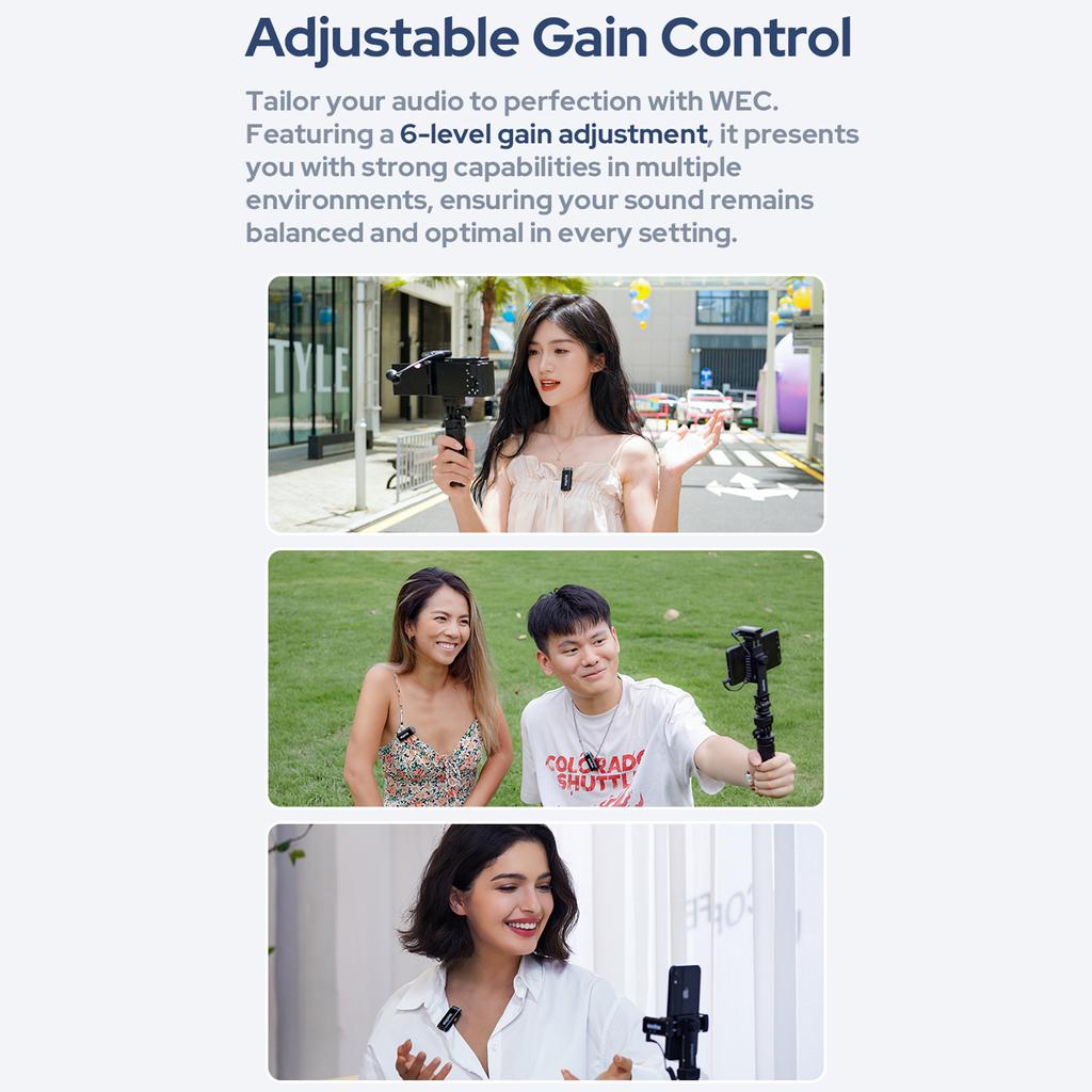 Godox WEC Kit2 One-Trigger-Two 2.4G Беспроводная микрофонная система Микрофоны с клипсами Интеллектуальные