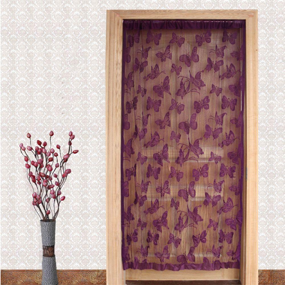 Декоративная кисточка Дверная сетка от мух Экранная панель Подвесные шторки из бусин Штора из нитей с бабочками