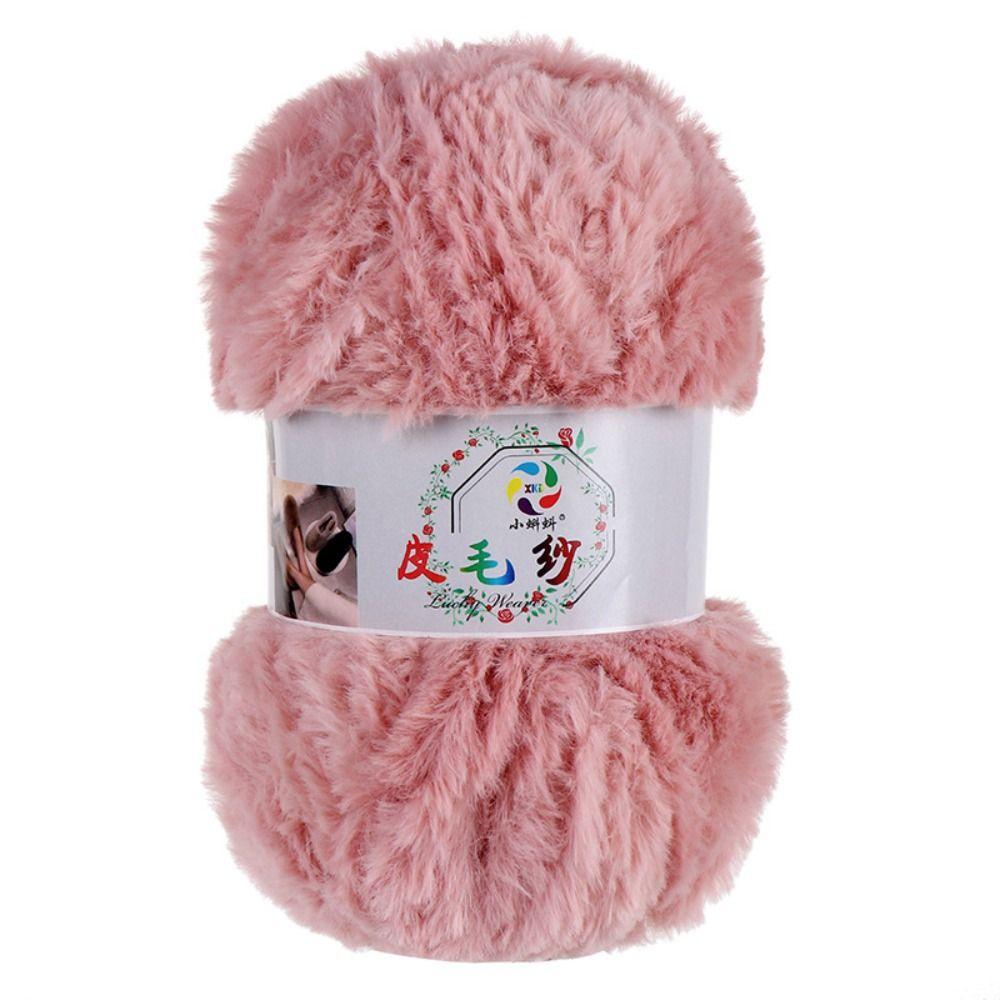 Пушистая пряжа из искусственного меха норки Мягкая плюшевая пряжа Нить из имитации норки Зимняя пряжа