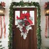 Upside Down Tree Door Hanging Decoration The Cordless Prelit Red And White Holiday Trim Front Door Wreath Christmas Home Decoration