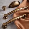 Light Luxury Brass Cabinet Knobs Drawer Pull Shell Shaped Handle Cupboard Handles  Interior Design