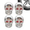 Yoryu Skull Tire Valve Cap,Skull Valve Stem Cap,4pcs Skull Motorcycle Valve Stem Caps |