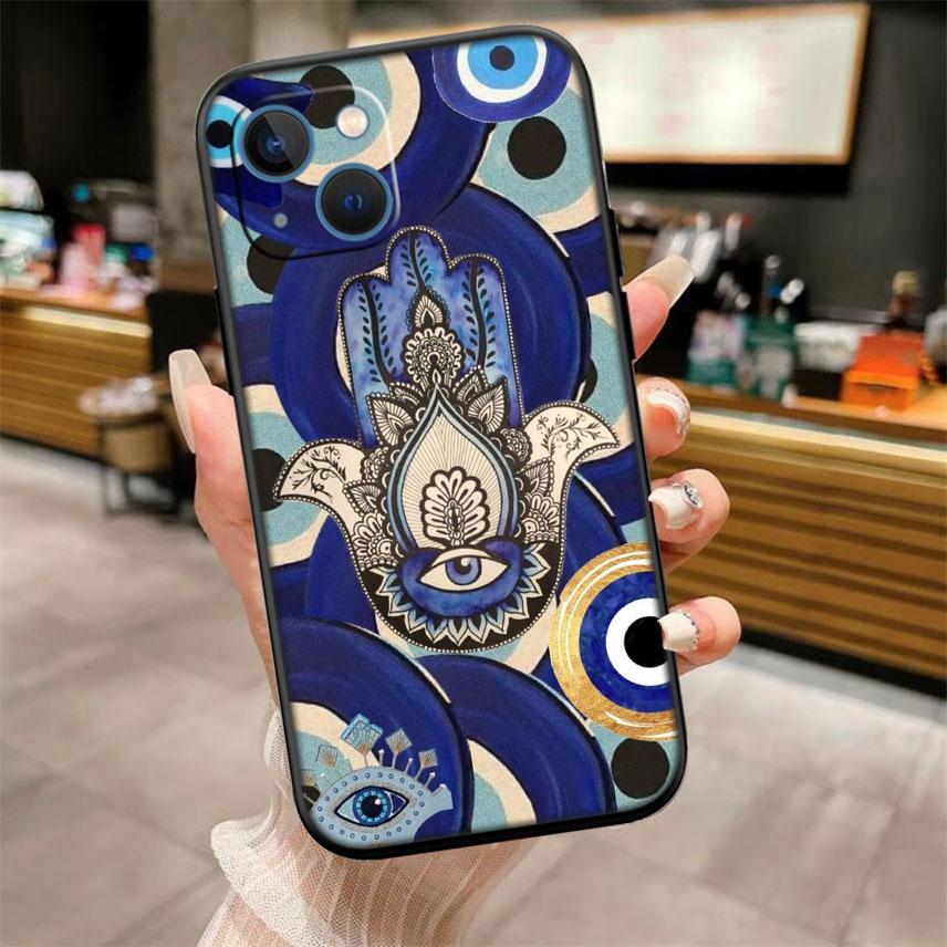 Hamsa Hand Amulet Psychedelic New High-End Shell Phone Case for Redmi Note 13 14 Pro+ Plus A3 A3X 13X 13C 13R 14S 14C 14R