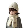 Набор из 2 шт. Корейские детские шапки и шарфы Зимние 1-8 лет Стильные для мальчиков и девочек Малышей Ветрозащитные Вязаные Шерстяные Шапка Шарф
