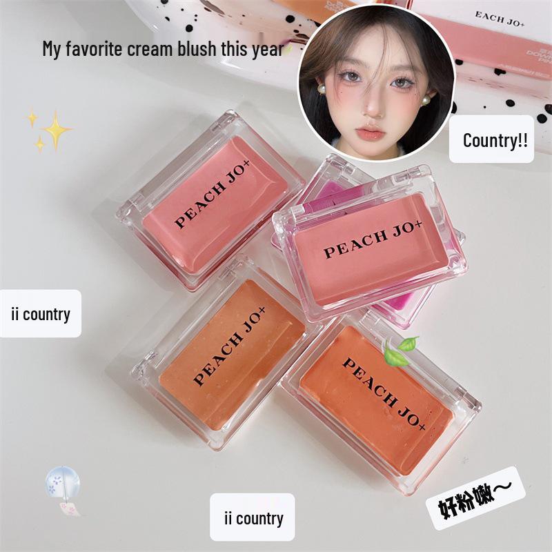 Палитра румян-кремов PEACH JO+ в корейском стиле, дофаминовая: Многоцветная палитра румян, хайлайтера и осветляющих средств для женщин.