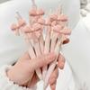 10pcs Set Pink Ballpoint Pen Bow Knot Design Sign Pen Cute Gel Pen  Student Stationery