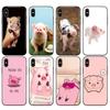 Black Tpu Case for Iphone 5 5s SE 2020 6 6s 7 8 Plus X 10 Case Cover for Iphone XR XS 11 Pro MAX Case Funny Cute Lovely Pig