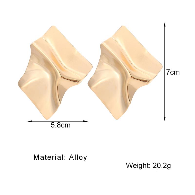 Геометрические нерегулярные зеркальные большие серьги, женские модные тенденции, персонализированные ювелирные серьги, вечерние подарочные аксессуары
