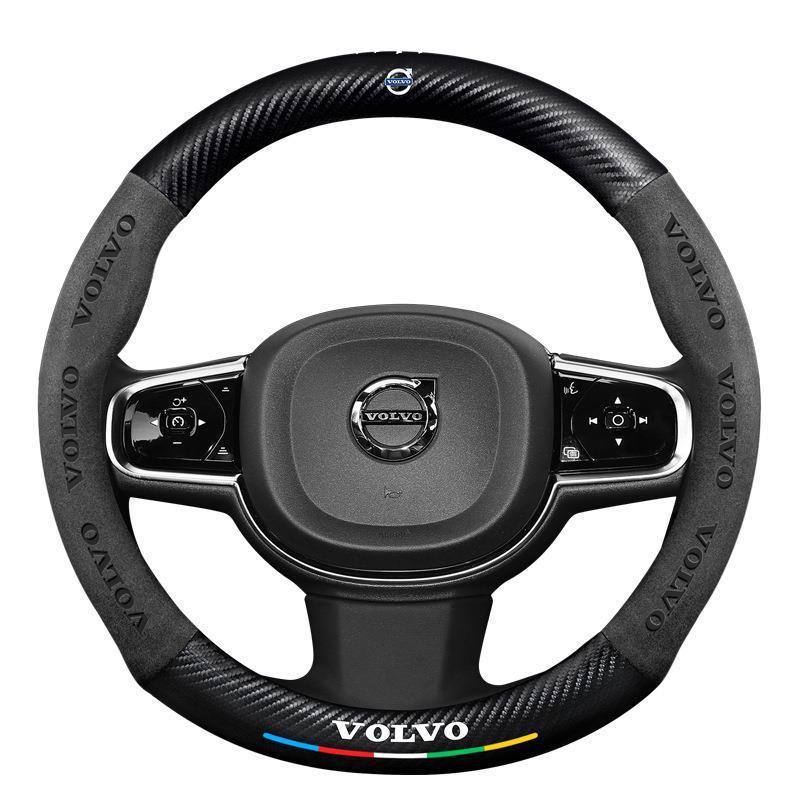 Чехол рулевого колеса из замши и углеродного волокна для Volvo XC60, XC90, S90, S60, XC40, S40