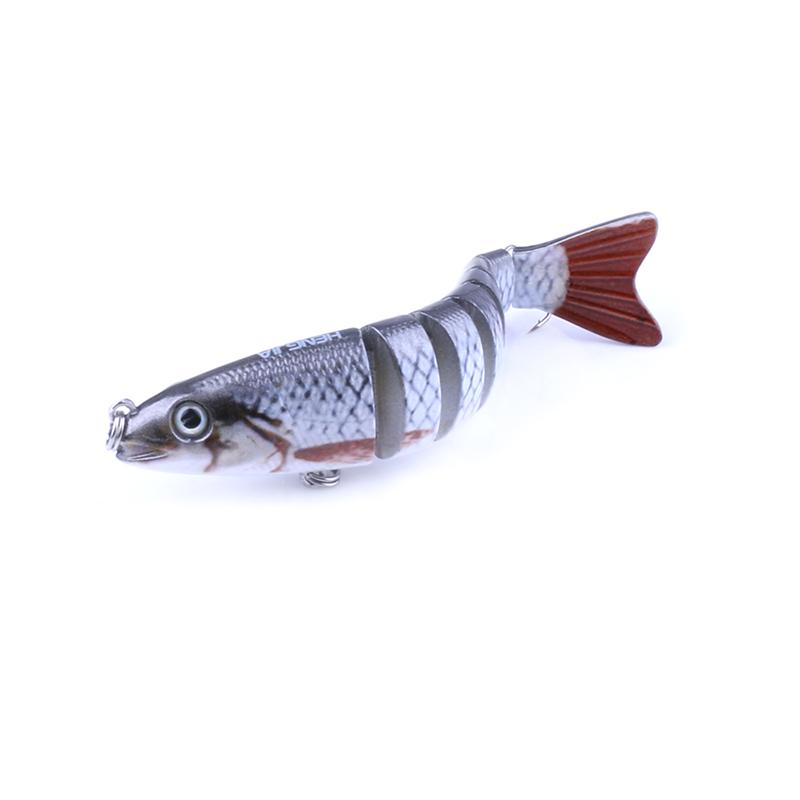 1 шт. HENGJIA приманки для гольяна без губ, 8-сегментная многошарнирная приманка для плавания для ловли окуня, форели, щуки